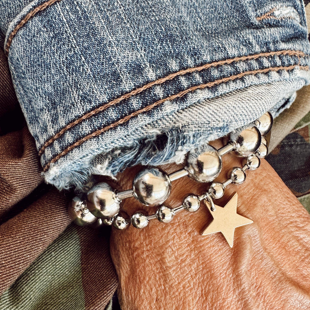Brass Star Charm Bracelet 
