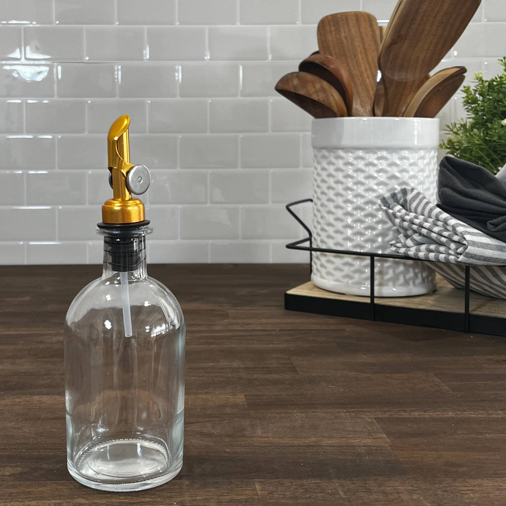 Clear Bottle with Weighted Pour Spout