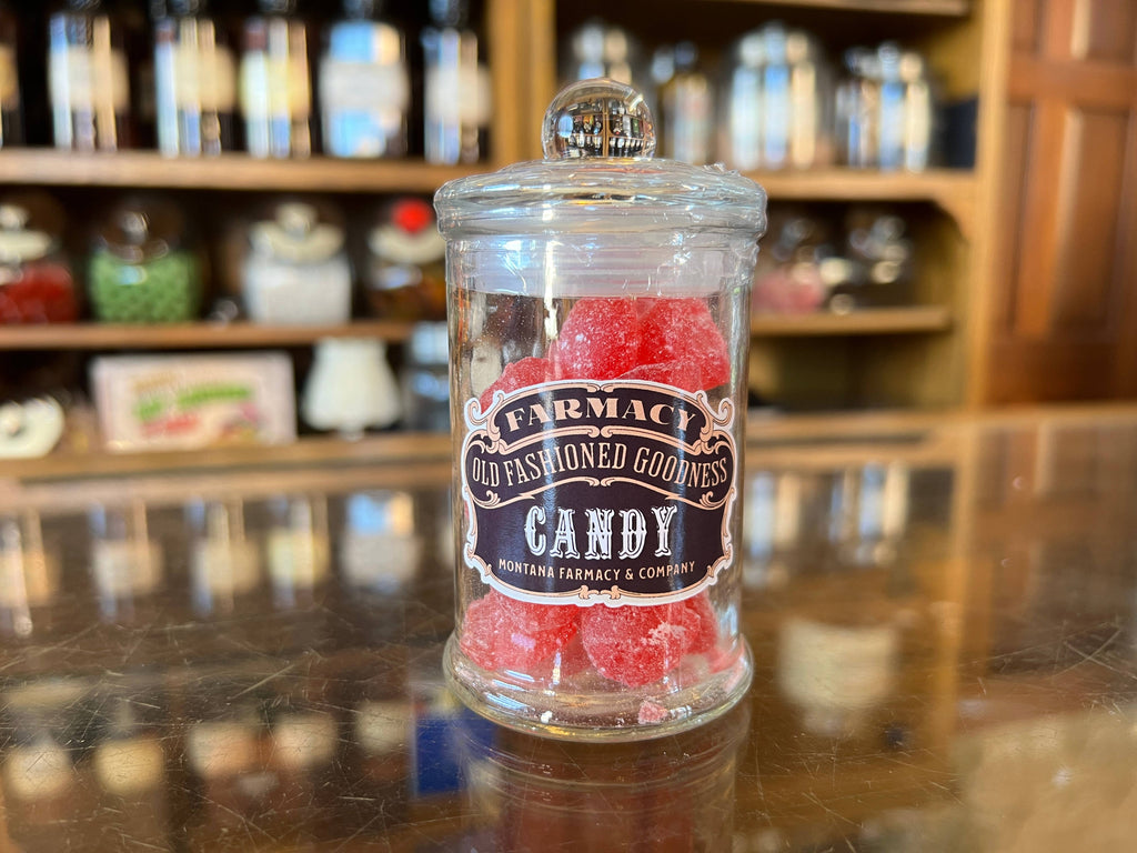 Old Fashioned Apothecary jar/ Vintage Montana Cherry Candy