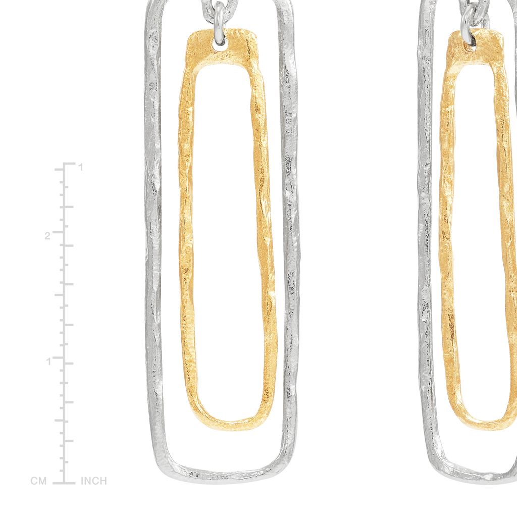 'Rich Look’ Silver w/ 14K Yellow Gold-Plated Earring