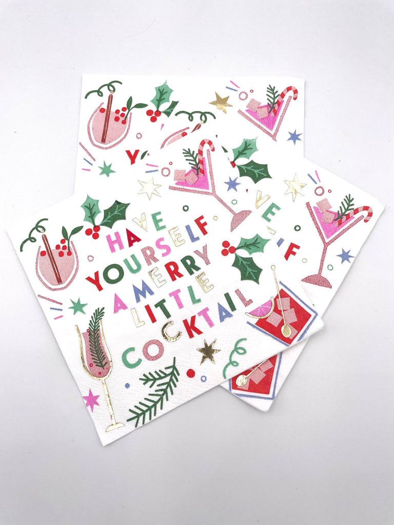 Christmas Napkins | Merry Little Cocktail
