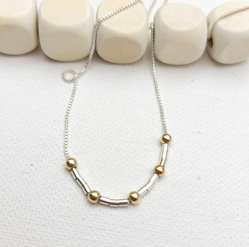 Sterling Silver & Gold Chain Necklace