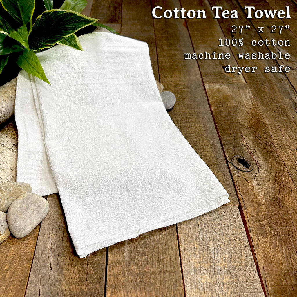 Distressed Home w/ State - Custom Tea Towel