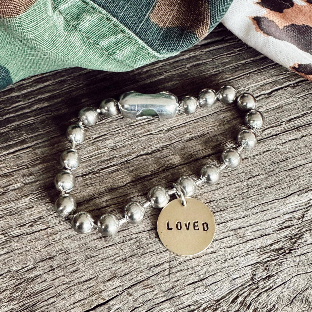 Personalized Stainless Steel & Brass Coin Tag Bracelets