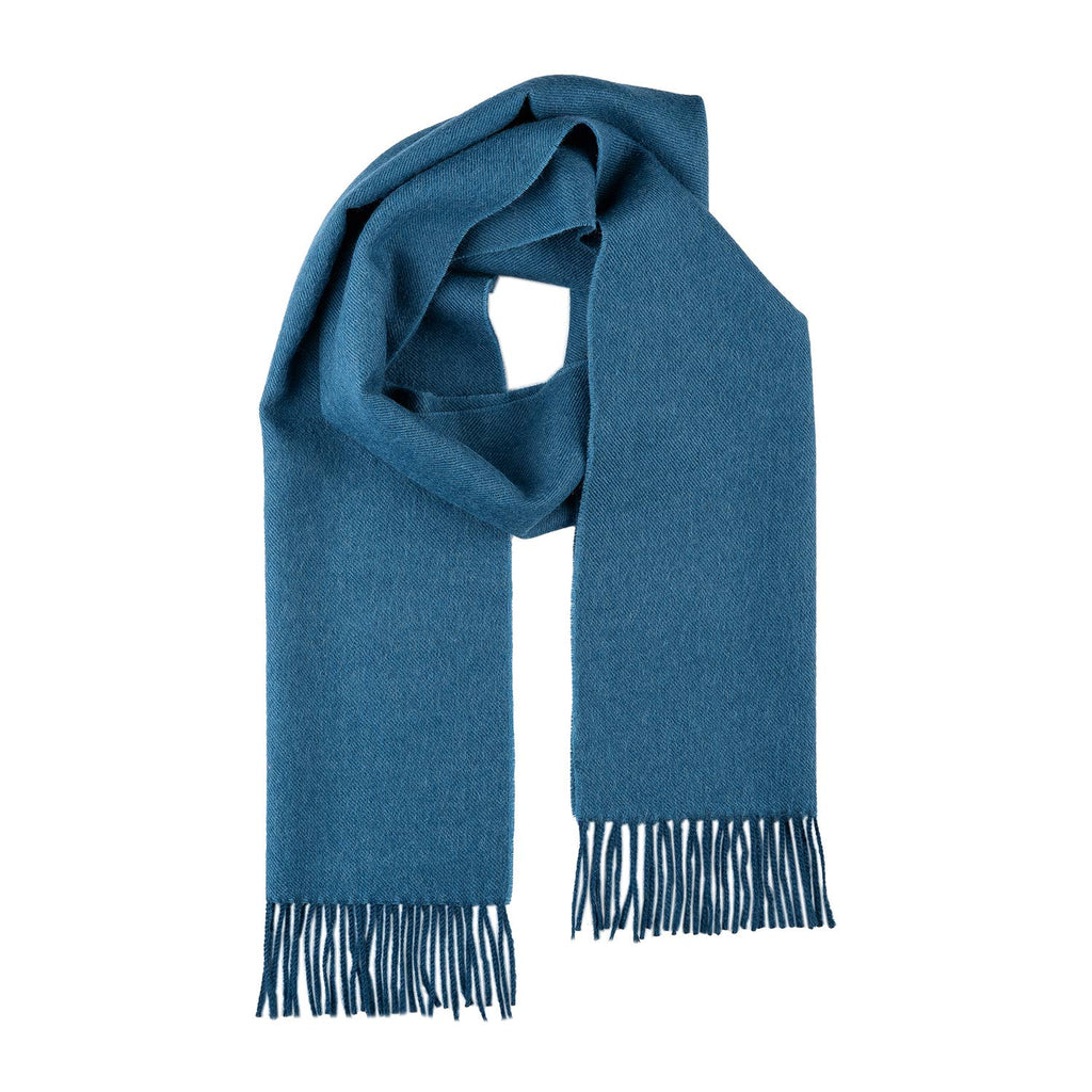 100% Baby Alpaca Scarf - Blue Jean