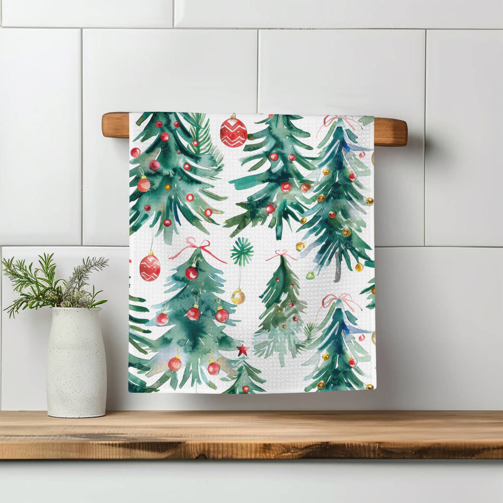 Christmas Tree w/ Ornaments Kitchen Towel
