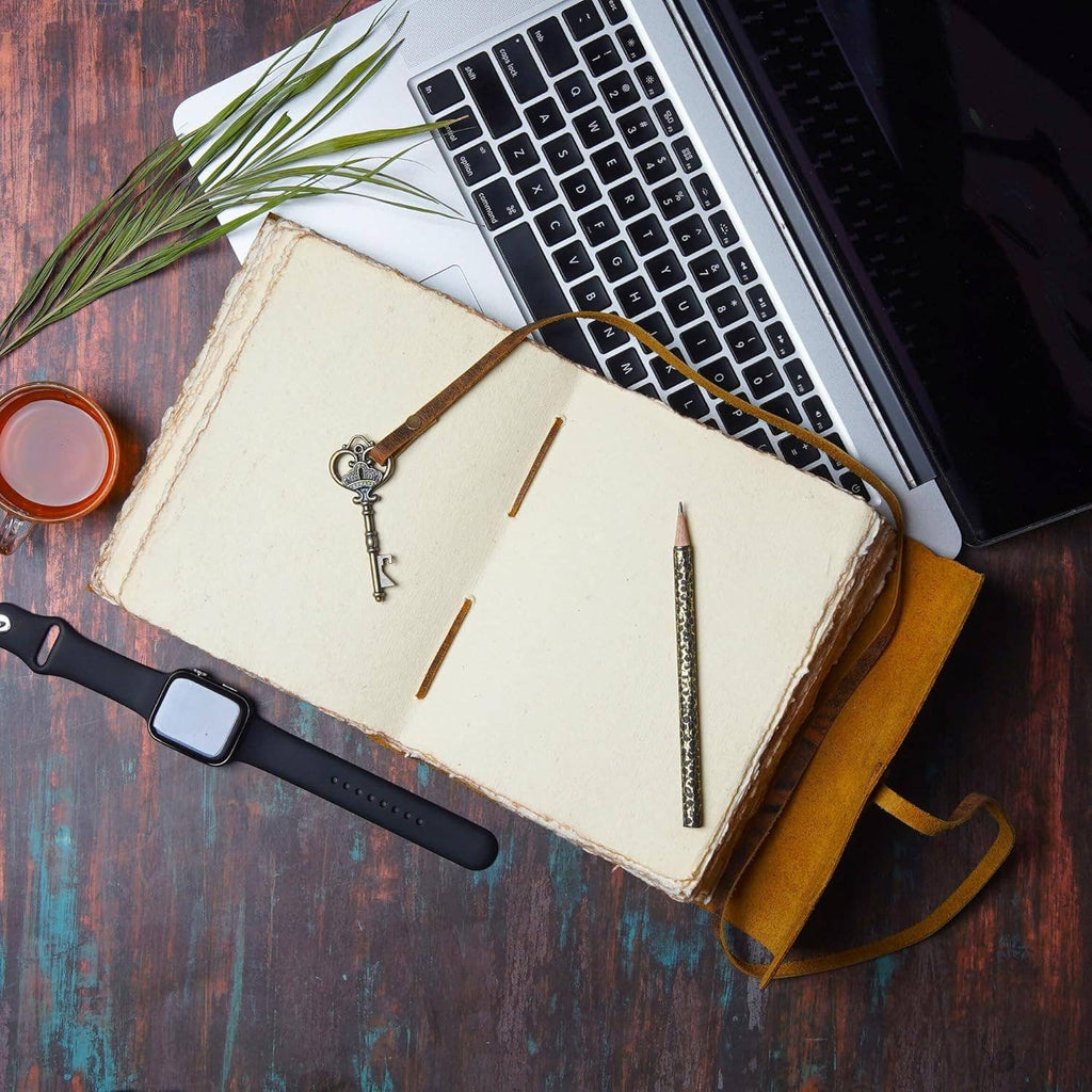 Vintage Journal Retro Travel Diary an Exclusive Handmade Paper Notebook with Key Leather Bound Book Of Shadows Hocus Pocus for Man and Women