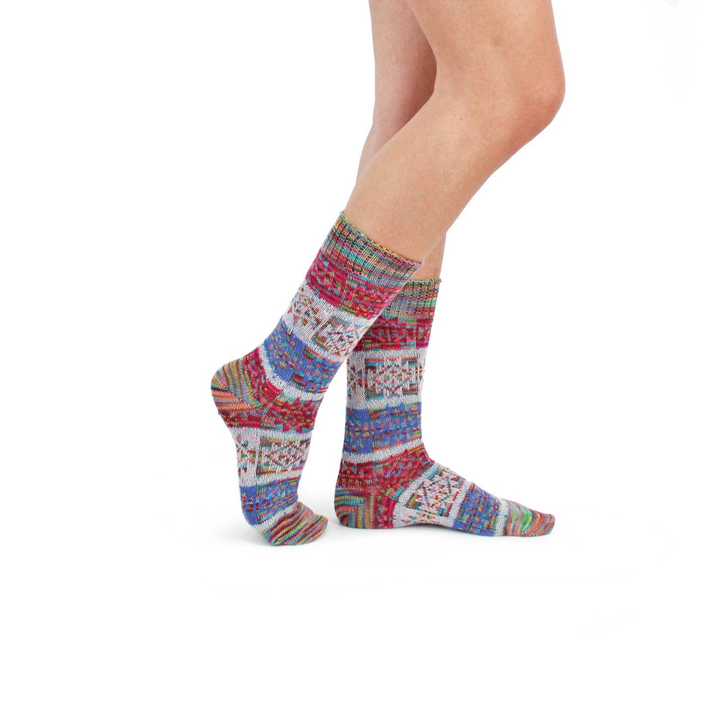 Santa Fe Candy Baby Alpaca Art Socks for Women & Men