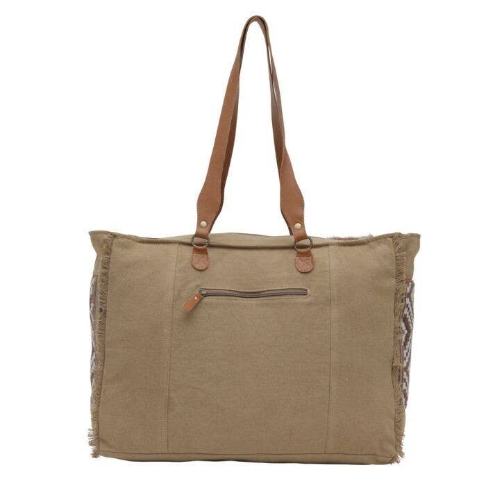 Brown Cowhide Weekender Bag