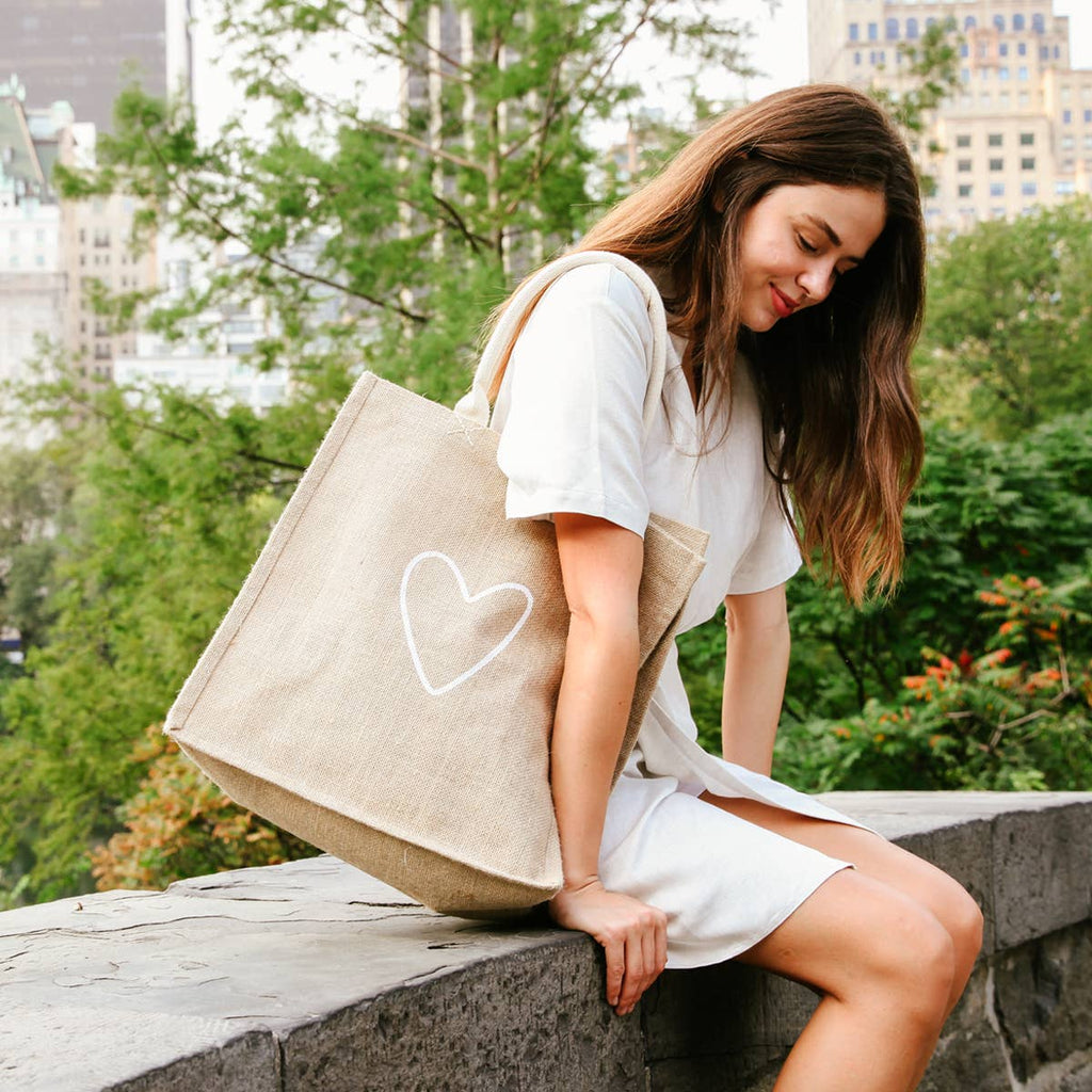 Handmade Burlap Jute Canvas Tote