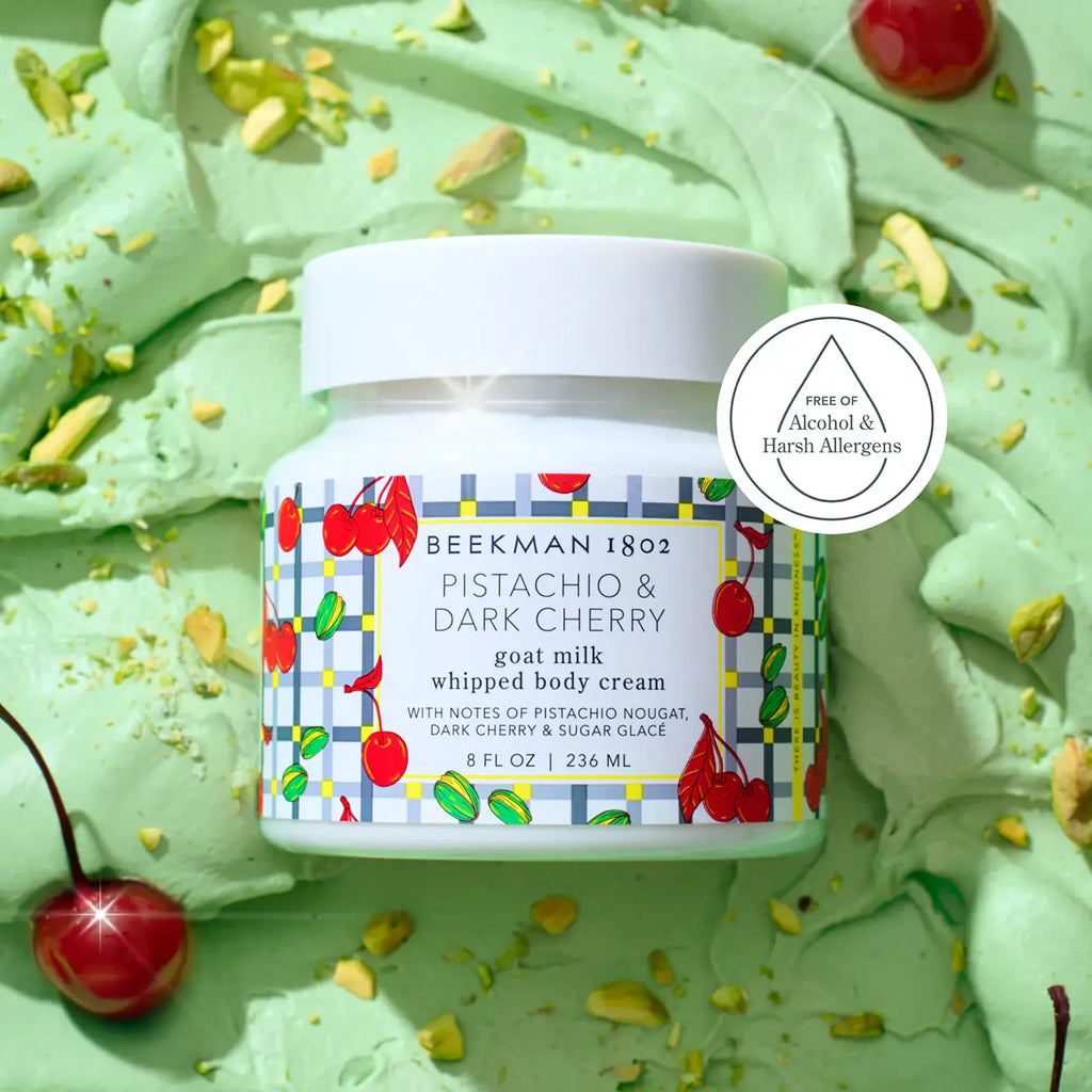 Pistachio & Dark Cherry Whipped Body Cream 8oz