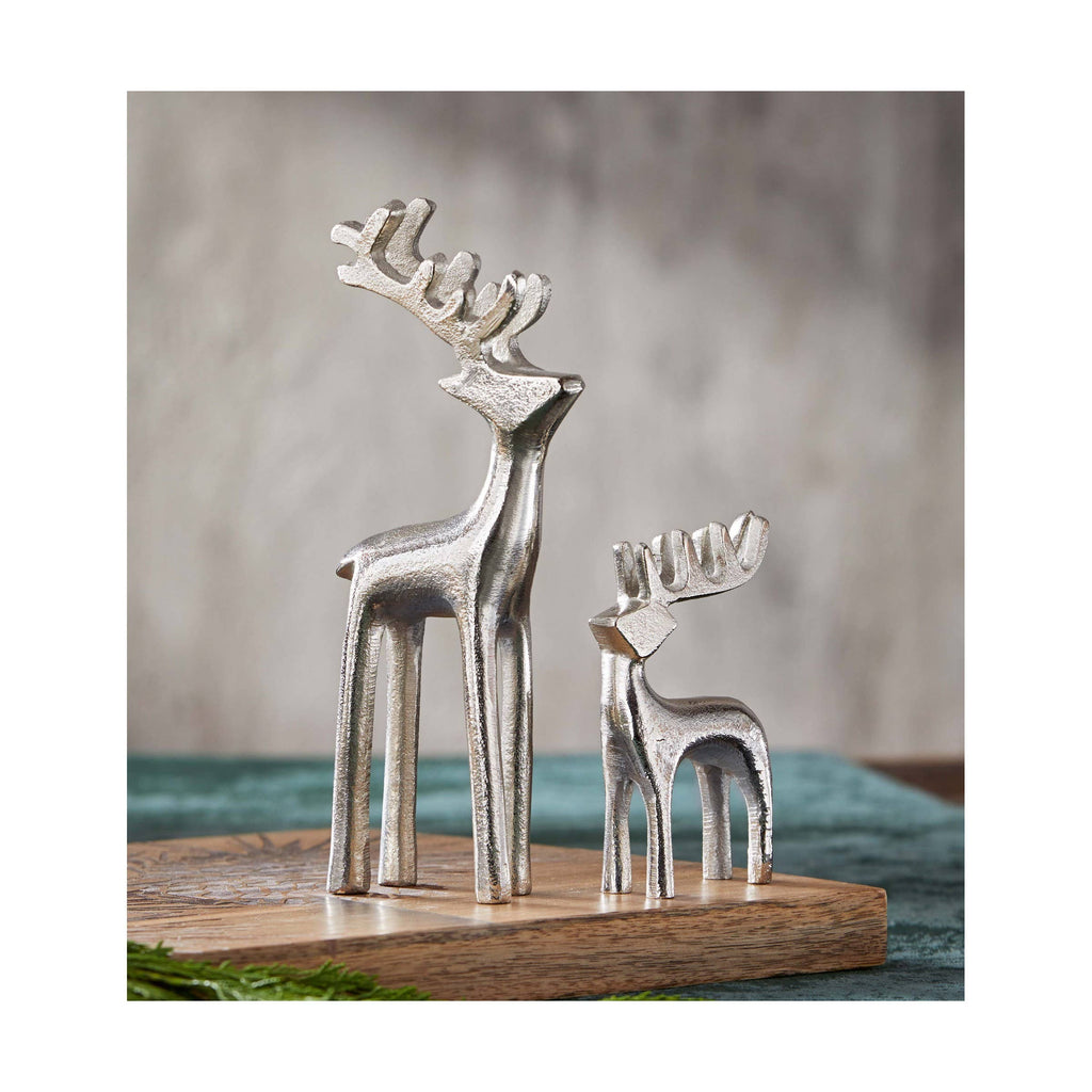 Silver Reindeer Silhouette Figurine