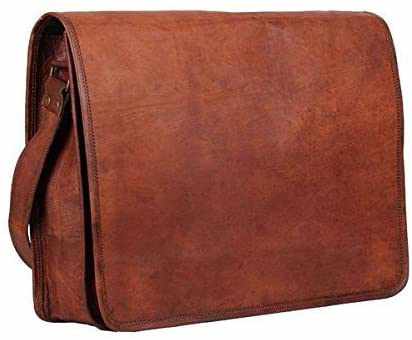 TUZECH Genuine Leather Bag Handmade Vintage Rustic Cross Body Messenger Courier Satchel Bag Gift Men Women