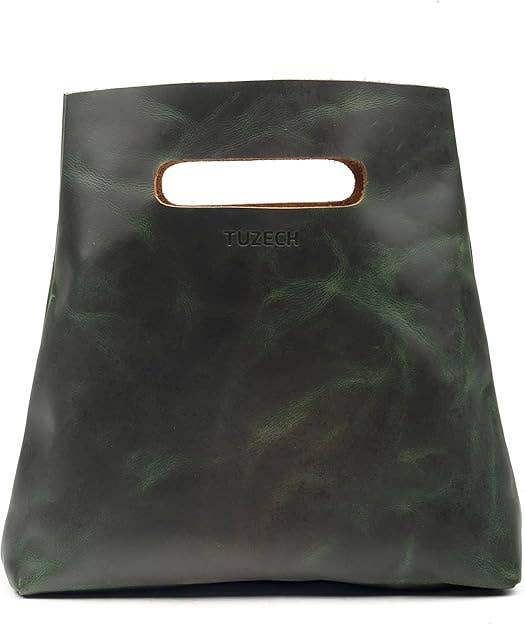 Minimalist Handmade Handbag | Full Grain Leather Grocery Bag