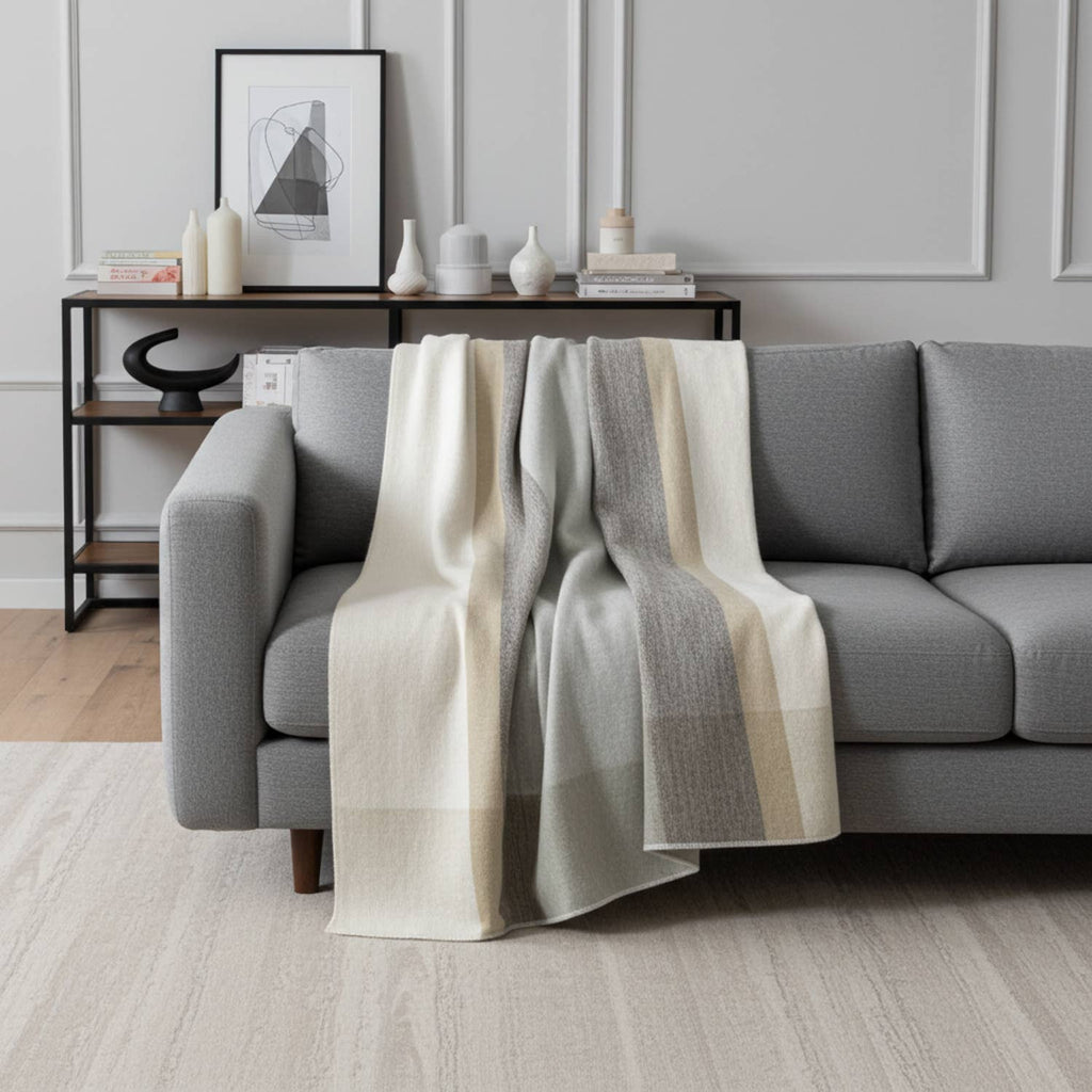 NEW! Alpaca Throw Blanket - Salt Flat