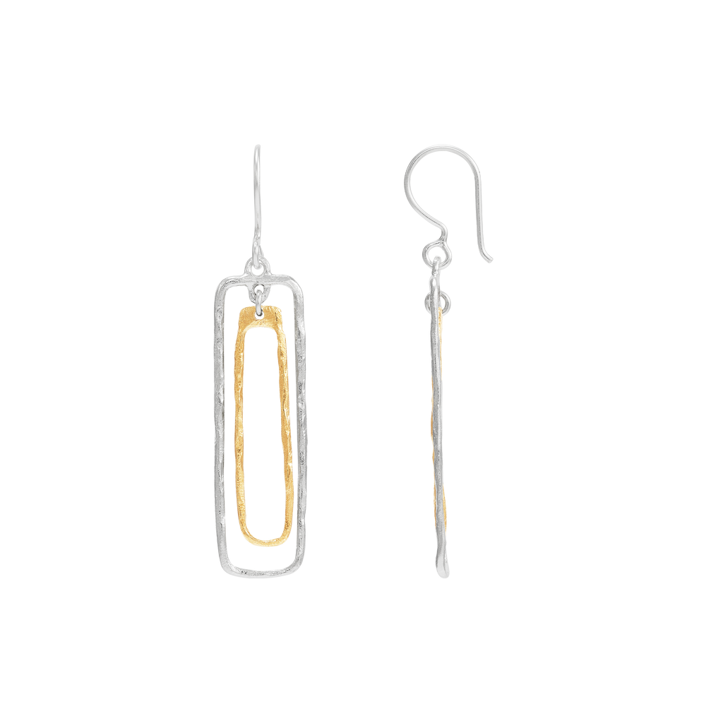 'Rich Look’ Silver w/ 14K Yellow Gold-Plated Earring