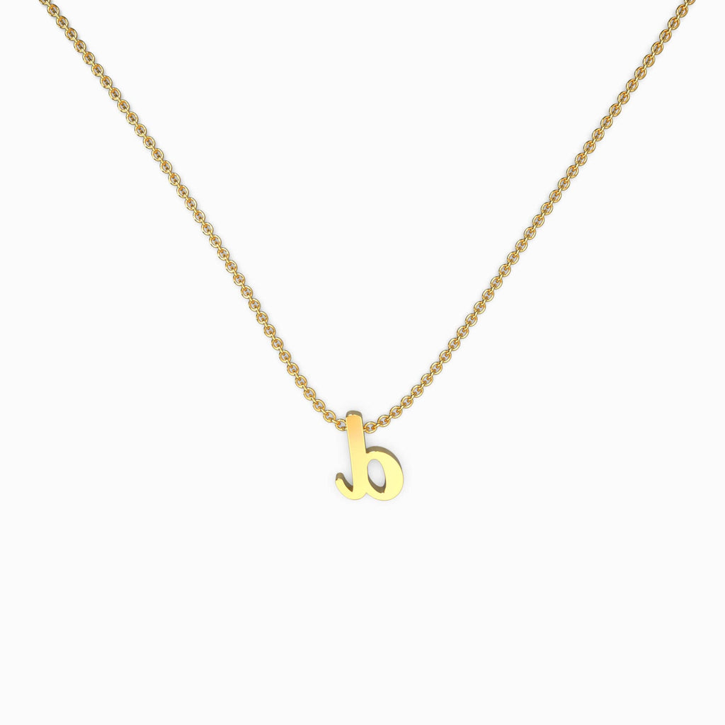 Tiny Initial Script Necklace