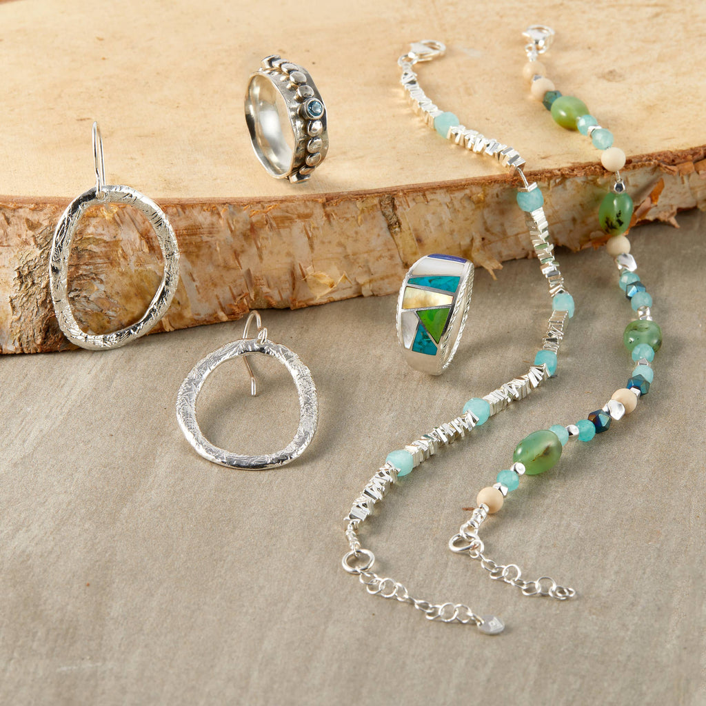 Silver Mixed Stones Bracelet