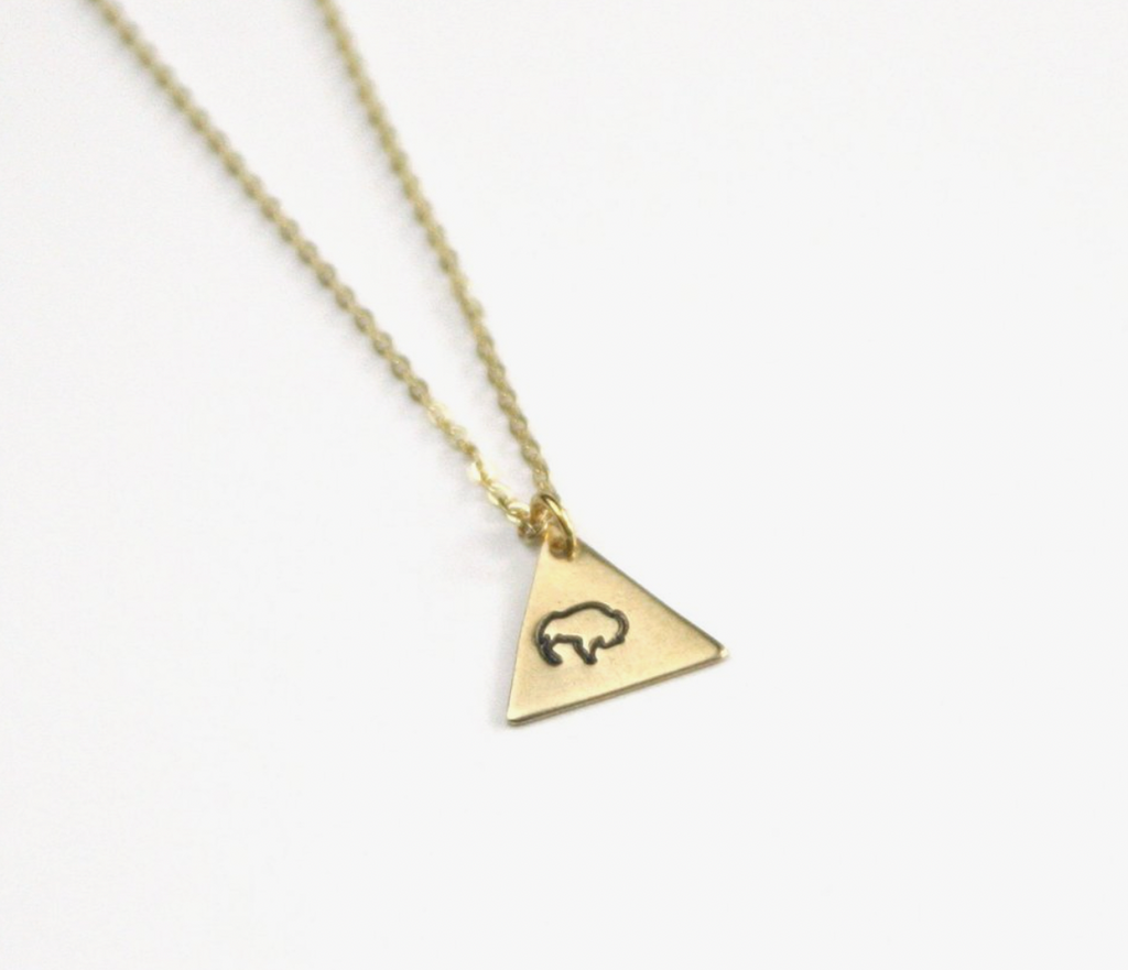 Brass Stamped Necklace