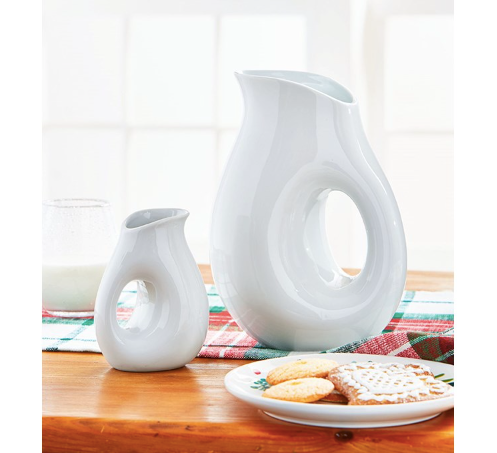 Whiteware Oval Pitcher