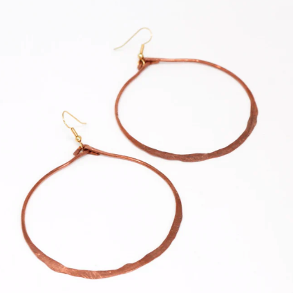 Hammered Hoop Earrings