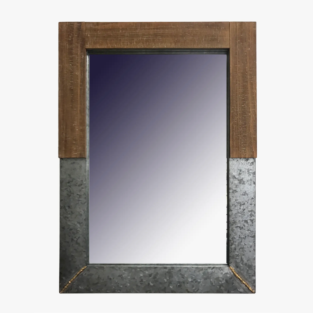 Wood and Metal Mirror