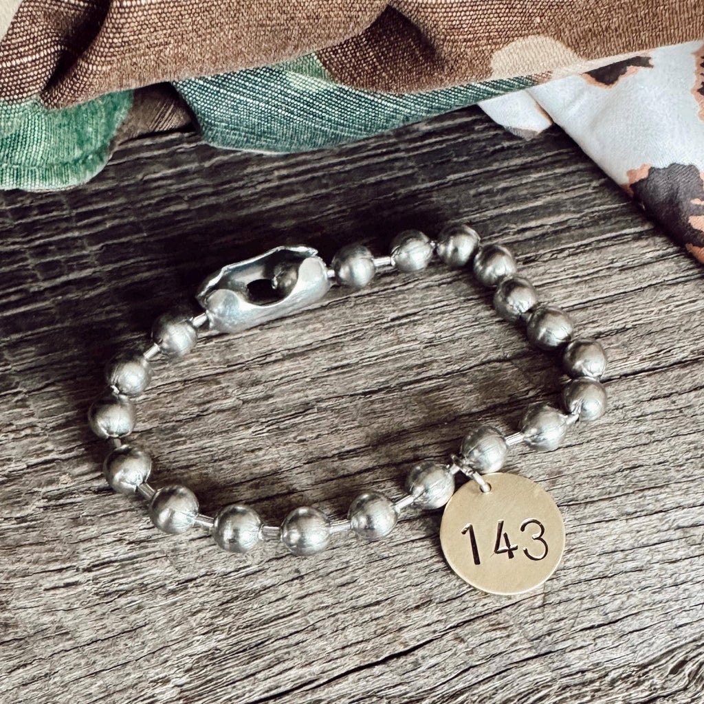 Personalized Stainless Steel & Brass Coin Tag Bracelets