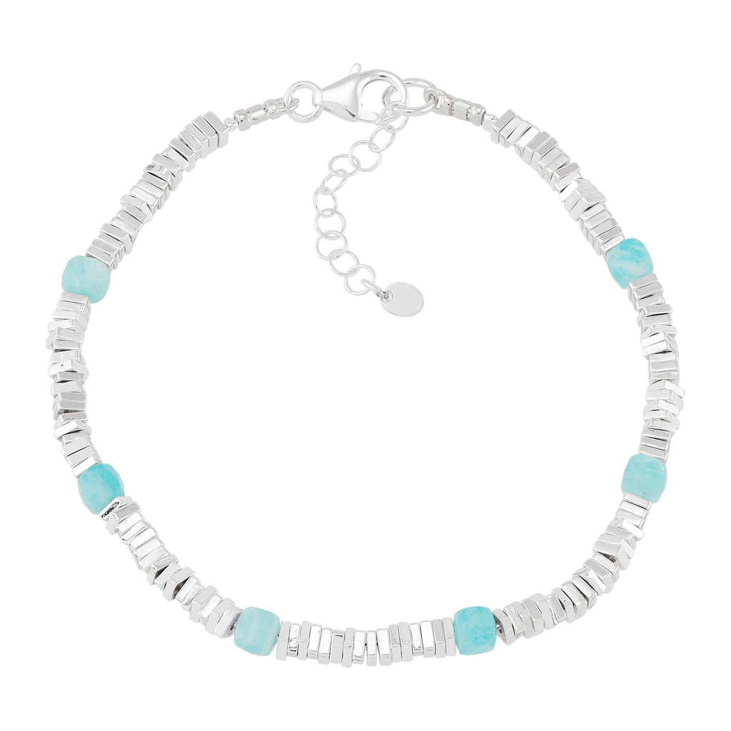 Silver Mixed Stones Bracelet
