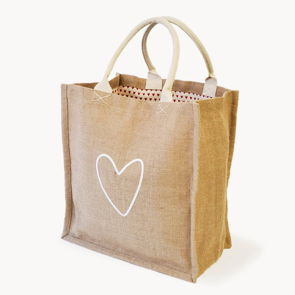 Handmade Burlap Jute Canvas Tote