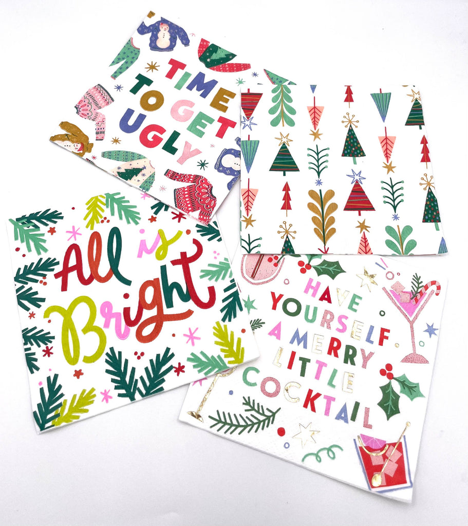 Christmas Napkins | Merry Little Cocktail