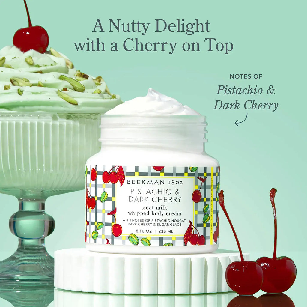 Pistachio & Dark Cherry Whipped Body Cream 8oz