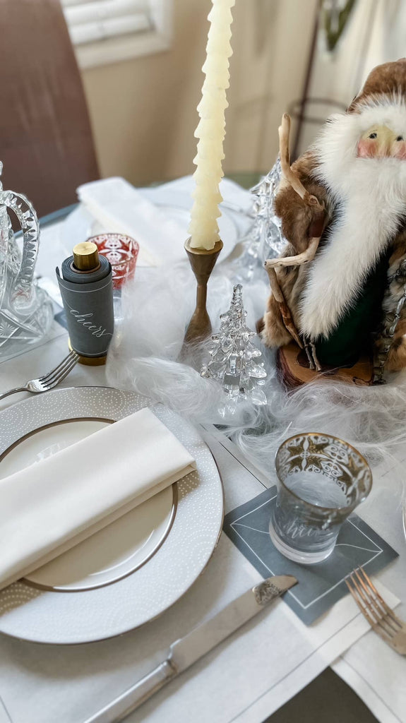 Silver Fox Cocktail Napkin Roll