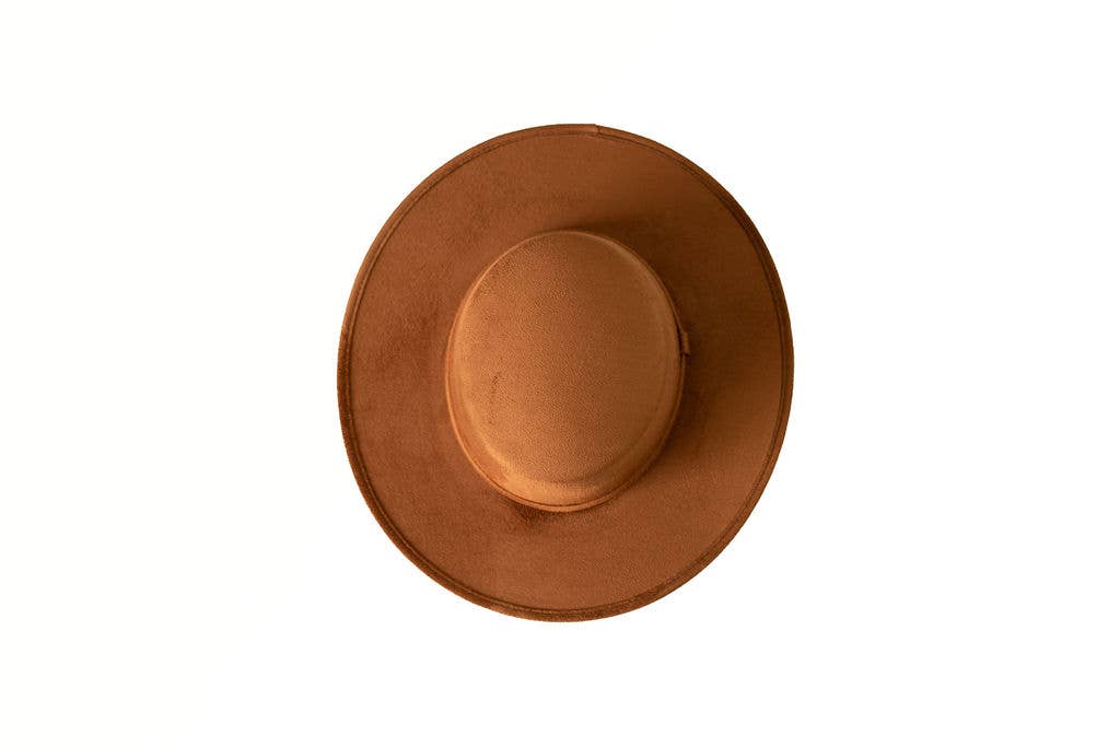 Vegan Suede Boater Hats