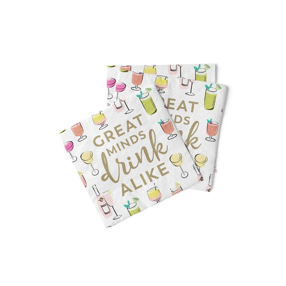 Funny Cocktail Napkins | Great Minds Drink Alike