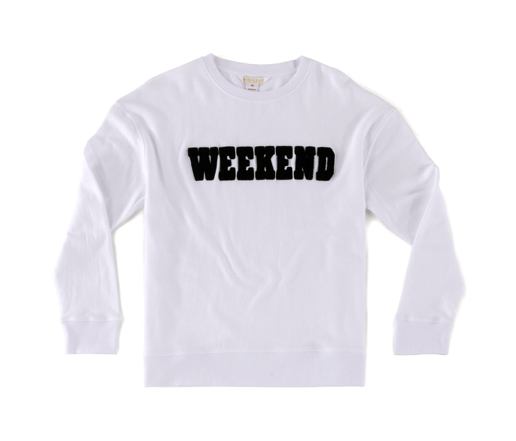 "WEEKEND" SWEATSHIRT, IVORY