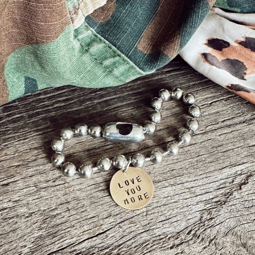 Personalized Stainless Steel & Brass Coin Tag Bracelets