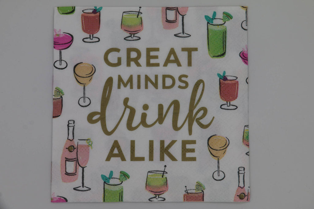 Funny Cocktail Napkins | Great Minds Drink Alike
