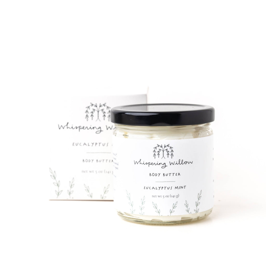 Image displays the box and jar of body butter on a white background.