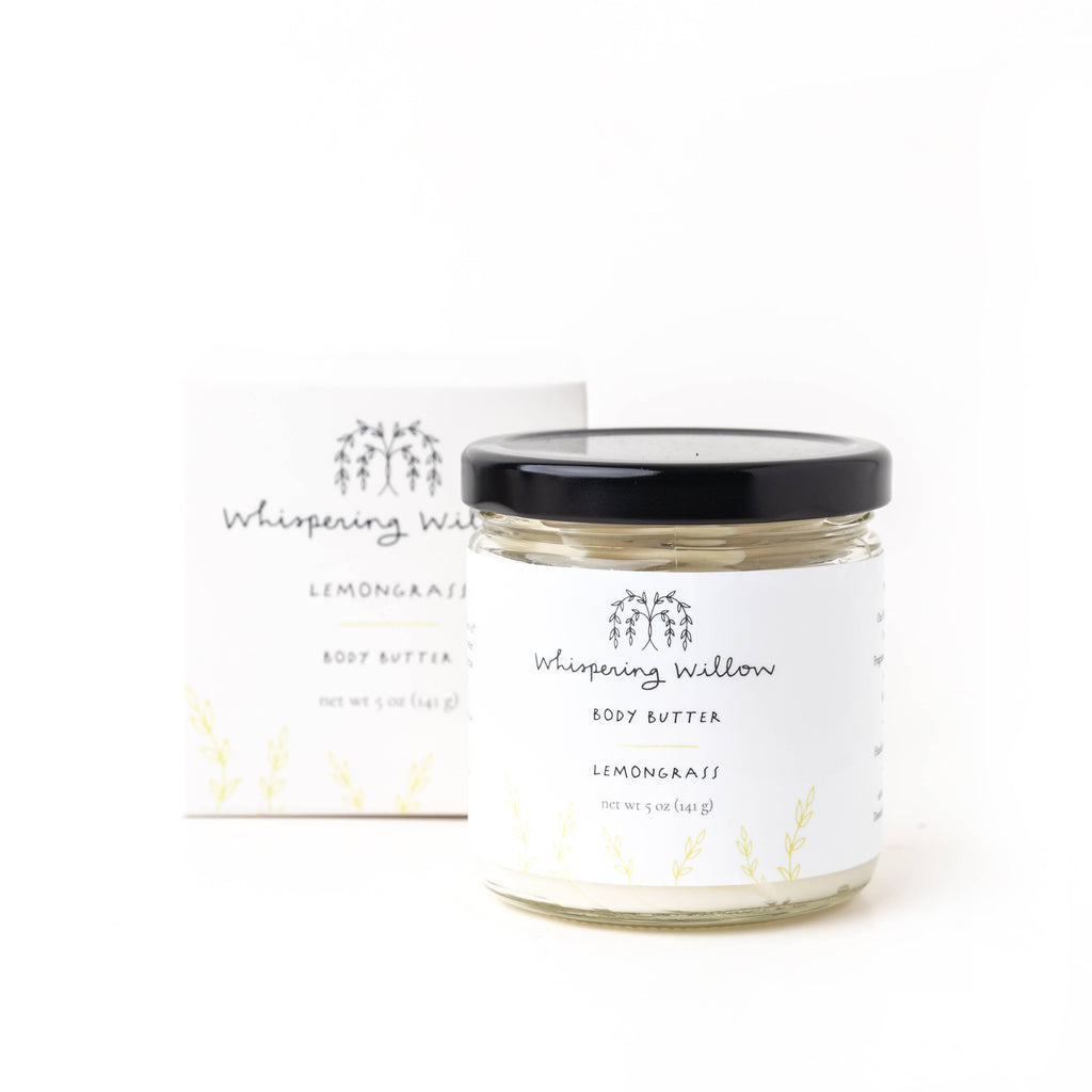 Image displays the box and jar of body butter on a white background.