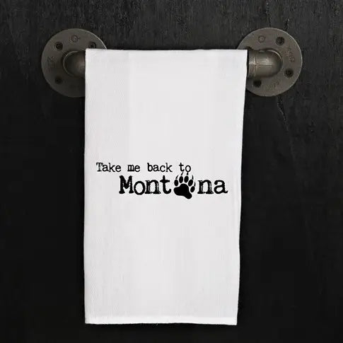 Take Me Back to Montana Tea Towel